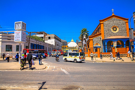 Pedestrians walk past St. Peters Clavers Catholic Church on Uyoma Street in Central Business District. Central Business District in Nairobi is the center of the city's commercial activities, making it a suitable environment for investors and entrepreneurs to build their businesses, commercial spaces, and offices. Hence, it has become one of the city's tourist attractions.