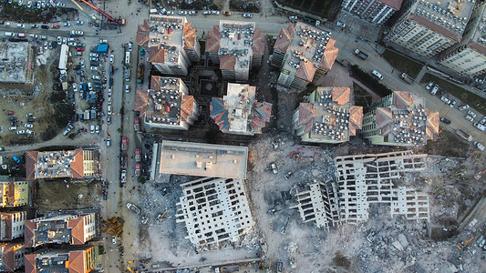 (EDITORS NOTE : Image taken with a drone)
The renaissance residence, seen destroyed by the earthquake with hundreds of people left under the rubble.