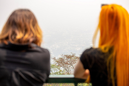 Tourists seen amid dense blanket of smog in Chiang Mai. On Thursday 09 March 2023, Chiang Mai was still listed as the world's worst, on IQAir – a technology partner of the United Nations Environmental Programme. IQAir’s city pollution rankings compare 95 global cities worldwide with measured PM2.5 data.