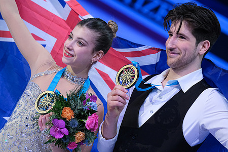 Anastasia Golubeva and Hektor Giotopoulos Moore of Australia (Gold) during the ISU Grand Prix of Figure Skating Final Turin at Palavela.