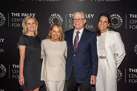 (L-R) Meredith Strangfeld, Journalist Katie Couric, John Strangfeld and Dr. Diane Reidy-Lagunes attend "The Couric Effect": A Conversation With Katie Couric About Media And Public Health at The Paley Center in New York City.