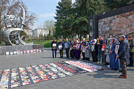 Saturday Mothers gather in front of the Right to Life statue in Diyarbakır. Human Rights Association (IHD) Diyarbakır Branch and Saturday Mothers, under the slogan “Let the missing be found, let the perpetrators be tried” held a protest in front of the Right to Life Monument in Kosuyolu Park in Diyarbakir.