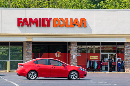 Shoppers are seen outside of a Family Dollar store in Bloomsburg. Family Dollar is a subsidiary company of Dollar Tree. Dollar Tree, Inc. will report first-quarter earnings on Thursday, May 25, 2023.