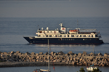 The passenger ship Artemis arrives at the French Mediterranean port of Marseille.