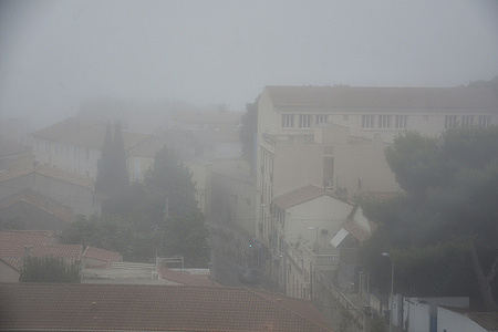 A foggy day in Marseille.