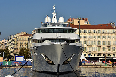The Coral Ocean Yacht is docked at the French Mediterranean port of Marseille.