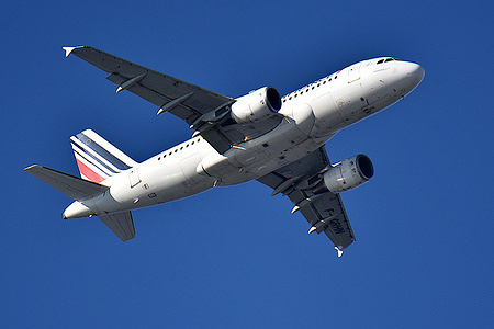 An Air France plane arrives at Marseille Provence Airport.