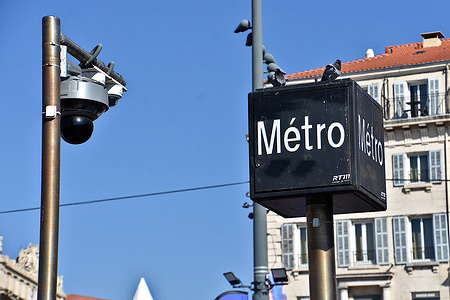 Video surveillance camera (L) and Marseille metro sign (R) seen at Vieux-Port station. On September 27, 2023, the Régie des transports métropolitains (RTM) of Marseille announced the implementation of evening closures for two Marseille metro lines from Monday to Thursday, commencing after the 9:30 p.m. service, to conduct essential testing of the new metro trains. While these nighttime closures are in effect, the RTM has confirmed the uninterrupted operation of bus and tram services to serve the commuting public.