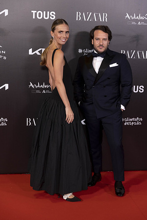 Fabio Encinar and Sofia Paramio attend the Harper's Bazaar Women Of The Year Awards 2023 Photocall at Cines Callao in Madrid.
