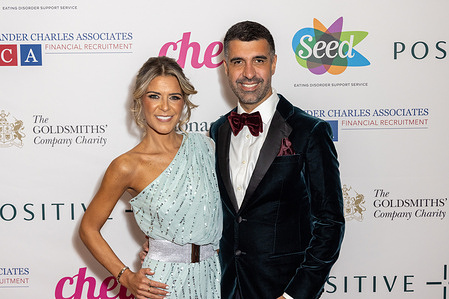 Gemma Oaten and Dan Hatfield attend the SEED Gala 2023 at Goldsmith's Hall in London.