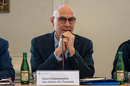 The United Nations High Commissioner for Human Rights Volker Turk seen during the informal meeting of the UN Human Rights Council in Prague.