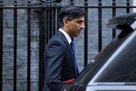 Prime Minister Rishi Sunak leaves 10 Downing Street for Parliament to take Prime Minister’s Questions in London. Sunak is facing a diplomatic row with Greece over his snubbing of the country’s Prime Minister regarding the return of the Elgin Marbles.
