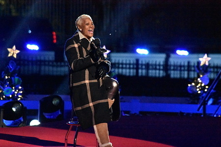 Dionne Warwick performs at the National Christmas Tree Lighting 2023 at the White House Ellipse in Washington, D.C.