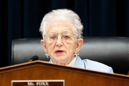 U.S. Representative Virginia Foxx (R-NC) speaking at a hearing of the House Committee on Education and the Workforce at the U.S. Capitol.