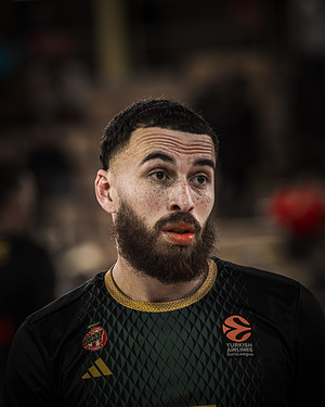 AS Monaco #55 Mike James is seen during the Turkish Airlines Euroleague Round 11 match between AS Monaco and Olympiacos Piraeus at the Gaston Medecin hall in Monaco. Final score: AS Monaco 85 : 77 Olympiakos.