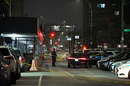 The scene of a shooting at 127th Street and Liberty Avenue. In Queens, New York, a shooting on December 27, 2023, left a 28-year-old woman dead and a 39-year-old man injured. The incident occurred at 127th Street and Liberty Avenue. The injured man drove to the 103rd NYPD Precinct for assistance and is now in stable condition.