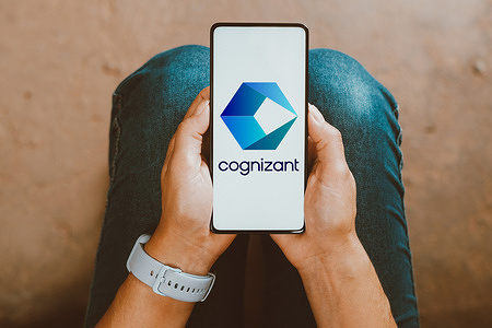 In this photo illustration, the Cognizant Technology Solutions Corporation logo is displayed on a smartphone screen.