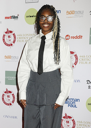 Temilola Olatunbosun attends the 44th London Film Critics' Circle Awards at The May Fair Hotel in London.