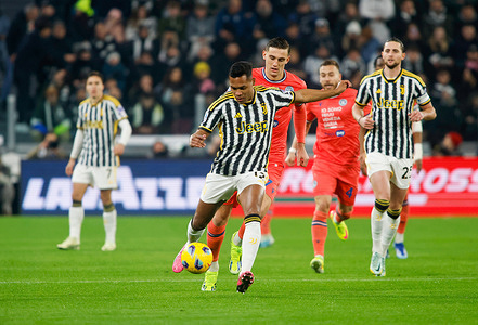 Alex Sandro of Juventus FC seen in action during the match between Juventus FC and Udinese Calcio as part of Italian Serie A, football match at Allianz Stadium. Final Score, Juventus FC 0 :1 Udinese Calcio
