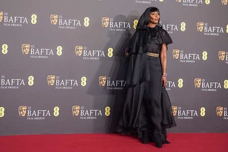 Naomi Campbell attends the BAFTA British Academy Film Awards at the Royal Festival Hall, Southbank Centre in London.