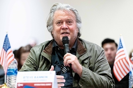 Steve Bannon, former Chief White House Strategist, at the Conservative Political Action Conference held at the Gaylord National Resort & Convention Center in National Harbor, Maryland.