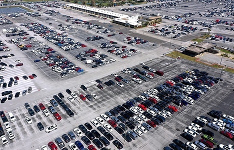 (EDITOR'S NOTE: Image taken with drone)
Rows of used cars are seen in this aerial view of the Manheim Auto Auction facility in Ocoee, which is the world’s largest wholesale auto auction, based on trade volume, with 145 auctions located in North America, Europe, Asia, and Australia.
