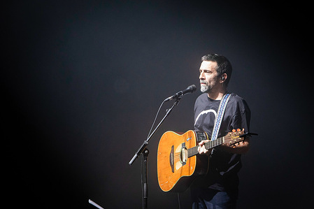 Manuel Cruz, lead singer of the Portuguese band Ornatos Violeta performs in a solo and intimate format at Casa da Musica in Porto.