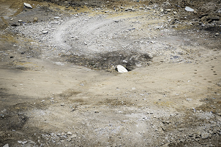 A close-up of a cleared land after the demolition of the homes and businesses, at Lat Phrao 83 MRT station, on Lat Phrao Road, in Bangkok. The launch of the MRT (Mass Rapid Transit) Yellow Line on June 19, 2023, boosted real estate development along Bangkok's Lat Phrao Road, one of the main roads in Bangkok. However, challenges persist due to urban planning laws limiting high-rise projects in the area.