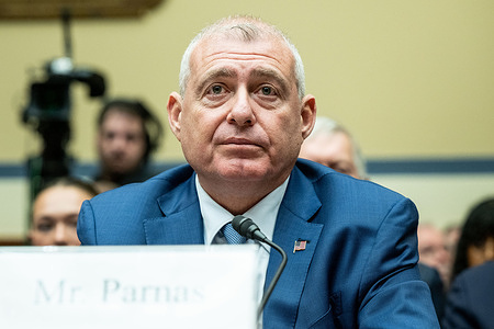 Lev Parnas at a hearing of the House Committee on Oversight and Accountability at the U.S. Capitol.