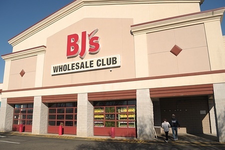 A BJ's Wholesale Club store is seen in the neighborhood of Levittown in Nassau County, Long Island, New York.