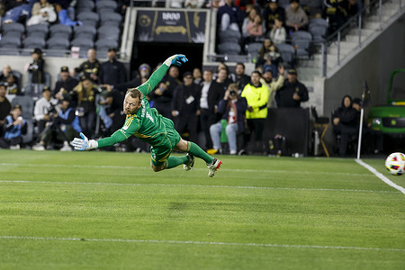 Nashville SC goalkeeper Joe Willis #1 allows a goal by Los Angeles FC during an MLS soccer match, at BMO Stadium on Saturday, March 23, 2024 in Los Angeles. Final Score: Los Angeles FC 5:0 Nashville SC