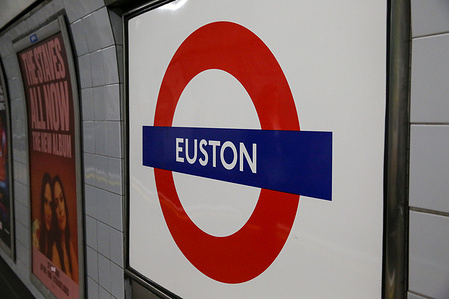 General view of Euston underground station in central London.