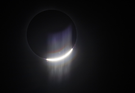 The moon passes in front of the sun during a total eclipse in Bloomington. The solar eclipse, which was seen from Mexico, the United States, and Canada, was the first one to pass over the American state of Indiana since 1869.