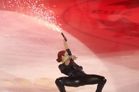 Alexandra Trusova, athlete performs in the first part of the figure skating program during the Ice Show of the Eteri Tutberidze team - Champions on Ice in St. Petersburg, at the Yubileyny sports complex.