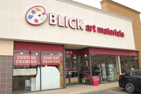 A Blick Art Materials store is seen in the Carle Place neighborhood in Nassau County, Long Island, New York.