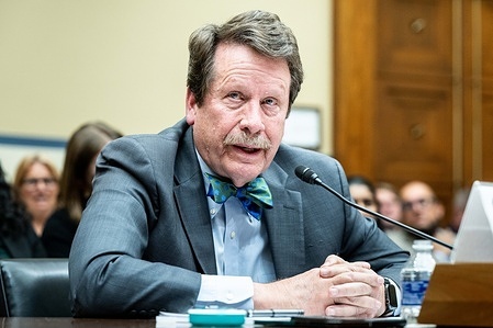 Food and Drug Administration (FDA) Commissioner Robert Califf speaking at a hearing of the House Committee on Oversight and Accountability at the U.S. Capitol.