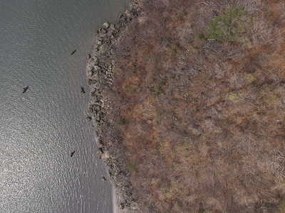 (EDITORS NOTE: Image taken with drone) 
View of the Ocean at the Gulf of Fonseca in El Salvador.