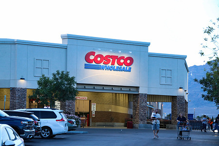 A Costco Wholesale Corporation logo is seen displayed on the exterior of their warehouse. Costco Wholesale Corporation a membership based retail store, is the fifth largest retailer in the world with 828 warehouses worldwide. With 572 warehouses located in the United States.