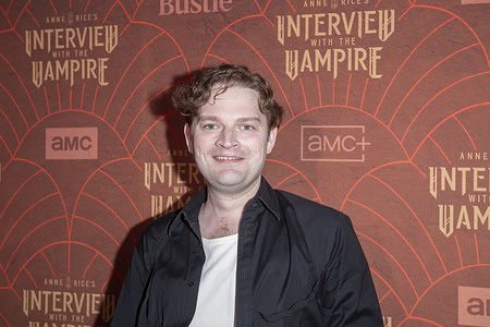 Chris Geary attends the AMC Networks' "Anne Rice's Interview With The Vampire" Season 2 Premiere at The McKittrick Hotel.