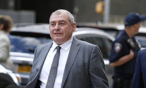 Businessman Lev Parnas seen walking towards the Thurgood Marshall US Federal Court during his illegal campaign finance trial in New York City.
Lev Parnas an associate of former President Donald Trump's lawyer Rudi Giuliani, faces federal campaign violation charges involving large contributions to Trump's two Super PAC re-election campaigns. Additional charges shared with Andrei Kukushkin, stem from an attempt to facilitate a wealthy Russian businessman's entry in to the burgeoning recreational marijuana market in the United States.