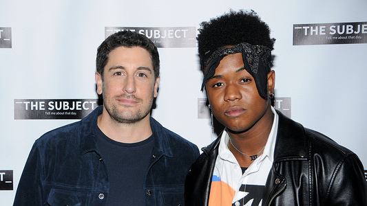 Jason Biggs and Nile Bullock attend "The Subject" film premiere held at Cinepolis Luxury Cinema in New York City.