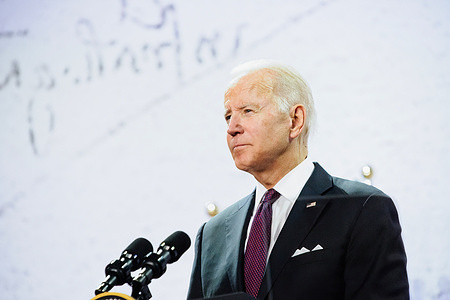 President Joe Biden speaks during a press conference in the G20 leaders' summit in Rome.
The President of The United States of America, Joe Biden, met the press at the end of the second day of the G20 Summit in Rome, hosted at 'La Nuvola' Center for his final remarks. The conference summed up the agreement reached with other states on global challenges, like the climate issue, global economy and health after the pandemic.