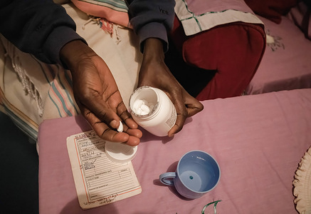 A woman takes her Antiretroviral drugs (ARVs) pills during the World Aids Day in Kibera.
As today marks 33 years since the beginning of World Aids Day and 40 years since the first case of HIV, it's also one of the greatest days to help put an end to inequality that drives Aids and other pandemics across the world.