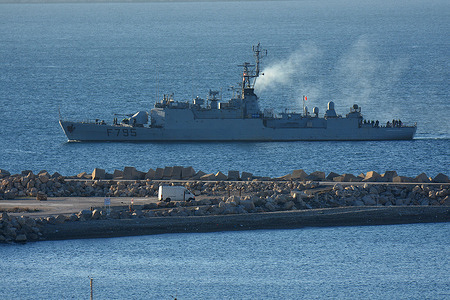 The minesweeper of the French Navy “Commandant Ducuing” (F795) arrives at the French Mediterranean port of Marseille.